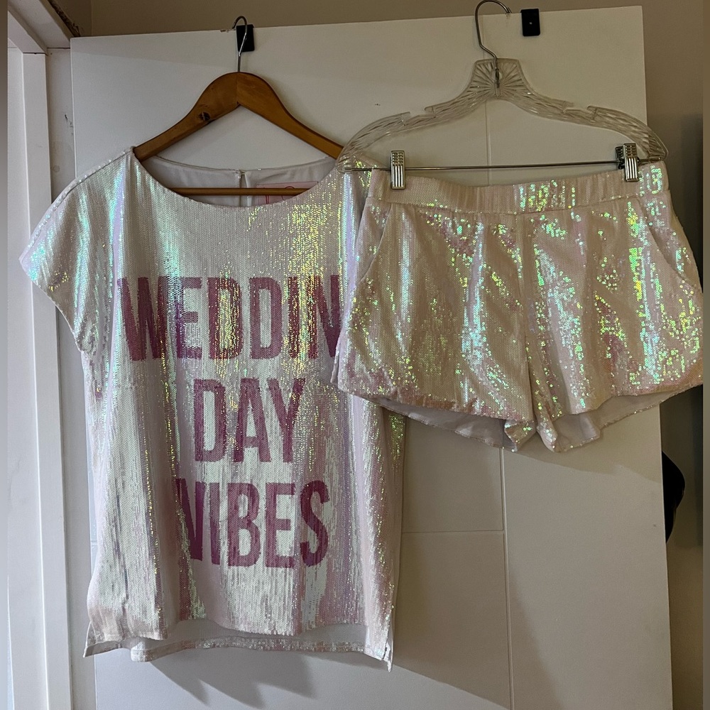 HAYLEY PAIGE Hologram Sequin Set “WEDDING DAY VIBES”